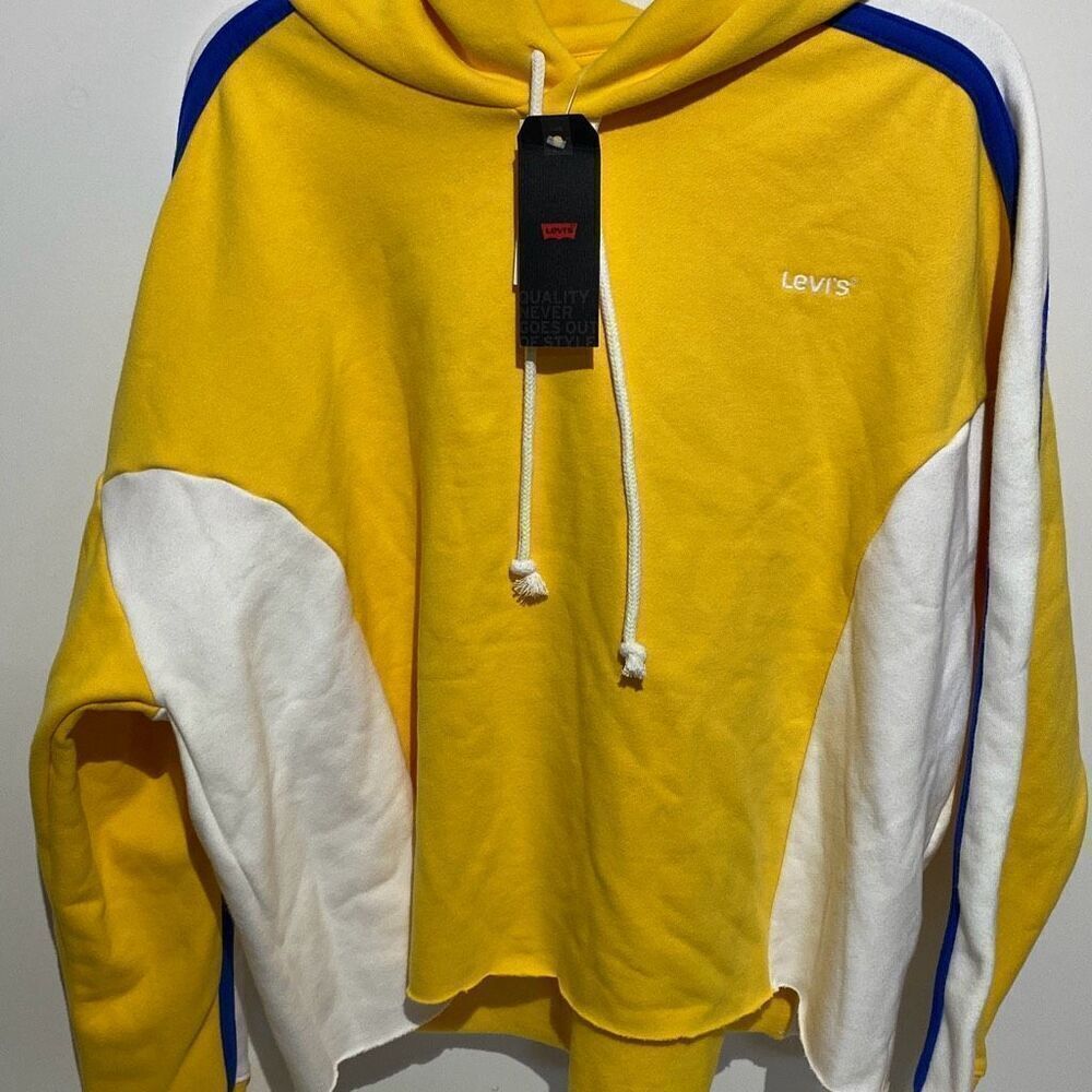 Levi's Women's Colorblock Long Sleeve Pullover Drawstring Hoodie Size 2X NWT